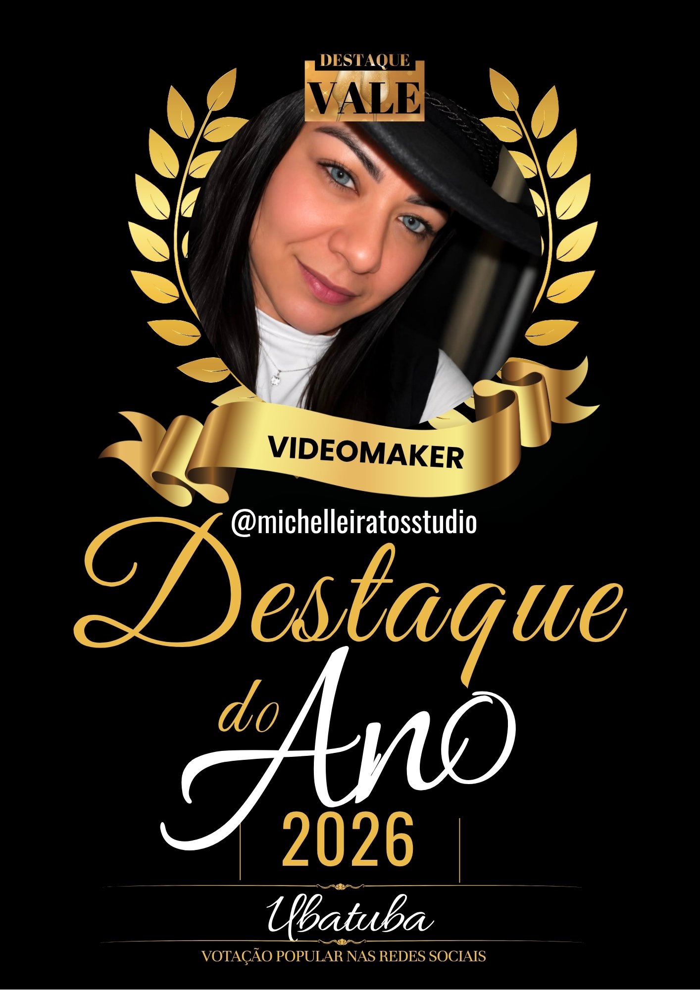 MICHELLE IRATOS VIDEOMAKER UBATUBA É DESTAQUE DO ANO 2026!