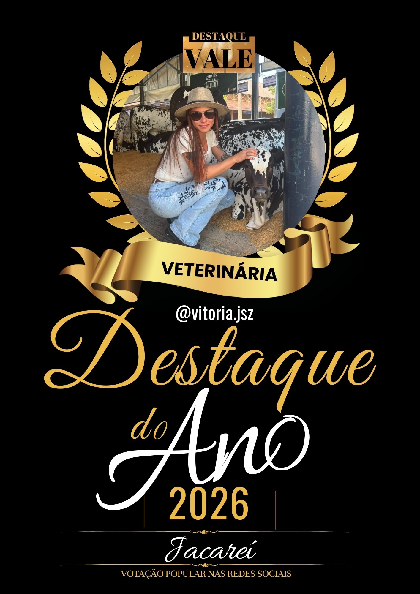 VITÓRIA DE JESUS É DESTAQUE DO ANO VETERINÁRIA EM JACAREÍ SP!!!