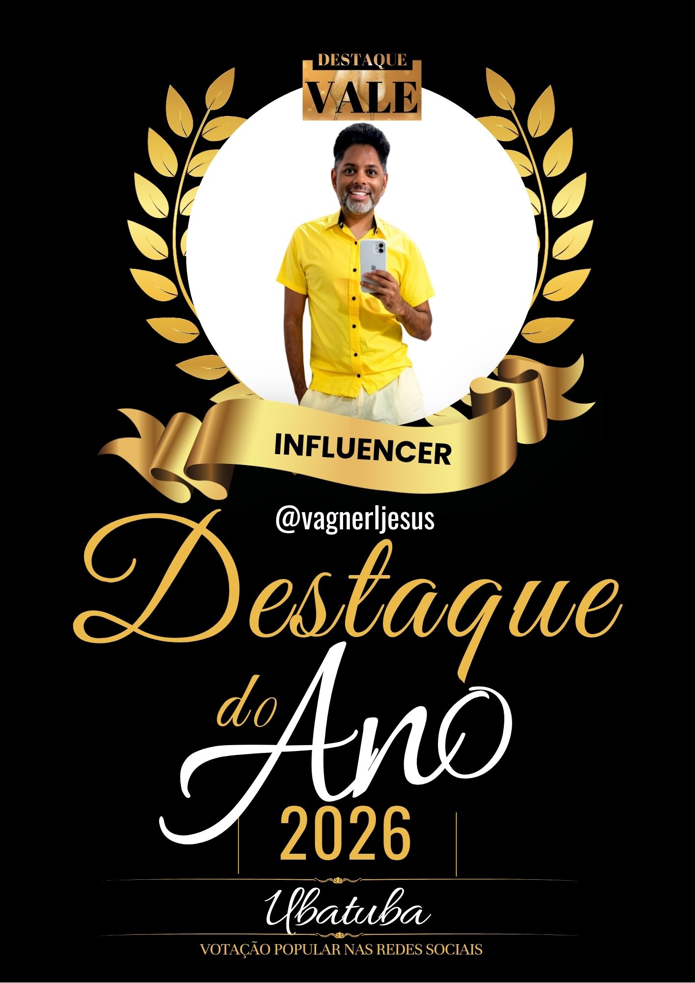 VAGNER JESUS INFLUENCIADOR DE UBATUBA É DESTAQUE DO ANO 2026!!